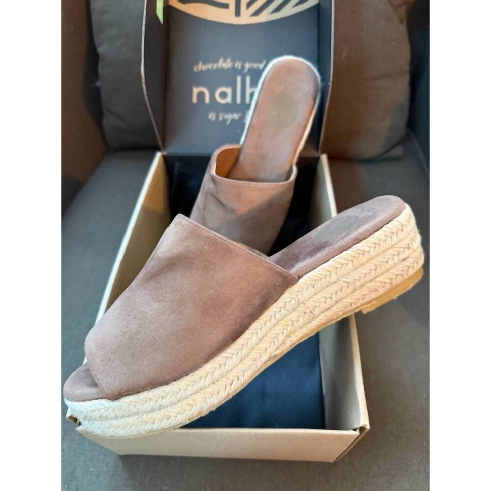 NEW NALHO women's padma wedge espadrille in brown
